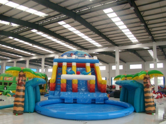 Inflatable water slide