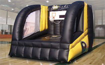 black inflatable basketball