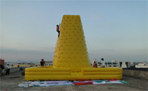 Inflatable rock climbing