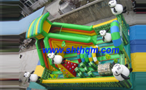 inflatable panda bouncer